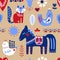 Scandinavian seamless folk art pattern.