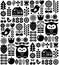 Scandinavian seamless folk pattern - black Finnish folk art, Nordic style