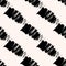 Scandinavian seamless pattern with diagonal black