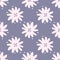 Scandinavian simple flower seamless pattern on gray background. Cute chamomile endless wallpaper. Ditsy floral background