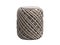 Scandinavian style cylindrical shape pouf with cross-hatched strands of thick felted yarn. 3d render