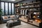 Scandinavian style interior design of modern dressing room. ia generated