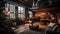 Scandinavian style interior. Large modern loft-style apartment. AI Generative