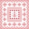 Scandinavian style Nordic winter stitch, knitting seamless pattern in the square, tile shape including snowflakes, christmas tree