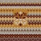 Scandinavian style seamless knitted pattern. Colors: yellow, white, brown, grey