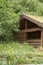 Scandinavian traditional house with green roof