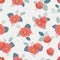 Scandinavian trendy style: seamless minimal summer pattern in cute coral flowers.Floral print for textile,fabric manufacturing,