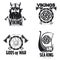 Scandinavian Viking set of logos