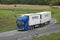 Scania Blue Stream Refrigerated Transport Truck in Motorway Junction