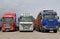 Scania and Mercedes-Benz Actros Trucks Parked