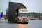 Scania V8 Truck Hauls a Wide Load