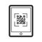 Scaning qr code icon, telephone business application