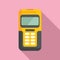 Scanner laser meter icon flat vector. Electric device