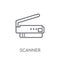 Scanner linear icon. Modern outline Scanner logo concept on whit