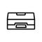 Scanner office equipment icon vector outline illustration