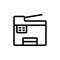 Scanner printer device icon vector outline illustration