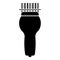 Scanning barcode with hand scanner icon black color vector illustration flat style image