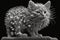 A scanning electron micrograph of cat, created with Generative AI technology