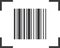 Scanning icon, QR code scanner black vector icon