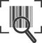 Scanning icon, QR code scanner black vector icon