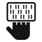 Scanning palm fingers icon simple vector. Solitary smart