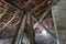 SCANZANO JONICO - MATERA, ITALY - August 22, 2019 Interior of the roof structure, a penthouse dating back to 1938