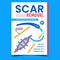 Scar Removal Creative Advertising Banner Vector