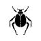 Scarab beetle black glyph icon