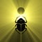 Scarab beetle Egyptian symbol sun flare