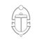 Scarab beetle icon. Element of cyber security for mobile concept and web apps icon. Thin line icon for website design and
