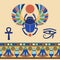 Scarab. Egyptian icons.