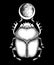 Scarabaeus sacer, Dung beetle. Sacred symbol of in ancient Egypt. Fantasy ornate insects. Isolated vector illustration