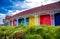 Scarborough Beach Huts Seaside Colourful Sunny Day