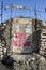 Scarce Remains of a bombed out house in Gaza city bearing a clear message