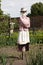 Scarecrow in avegetable garden