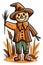 Scarecrow Clipart - Vibrant Fall Colors