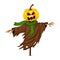 Scarecrow for Halloween isolated