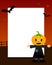 Scarecrow Happy Halloween Vertical Frame
