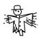 Scarecrow icon, vector illustration