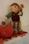 Scarecrow and Pumpkin Mantel Fall Decor