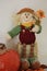 Scarecrow and Pumpkin Mantel Fall Decor