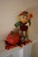 Scarecrow and Pumpkin Mantel Fall Decor