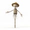 Scarecrow On A Stick: Playful And Expressive Cinema4d Rendered Character