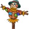 Scarecrow Stock Cartoon Colored Clipart