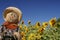 Scarecrow in the Sunflower Forest