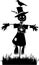 Scarecrow vector silhouette