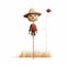 Scarecrow Wooden Illustrations: Playful Character Design In Contemporary Canadian Art