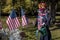 Scarecrows are decorated around the neighborhood for fun socially-distanced fall activity