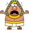 Scared Cartoon Egyptian Pharaoh