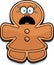 Scared Cartoon Gingerbread Woman